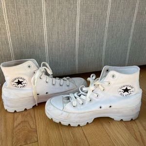 Converse all star. Chunky heel. Ladies size 8